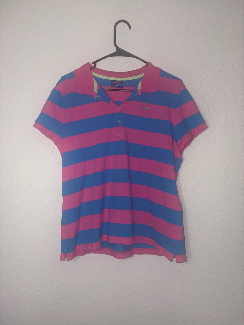 Le Tigre pink and blue striped top